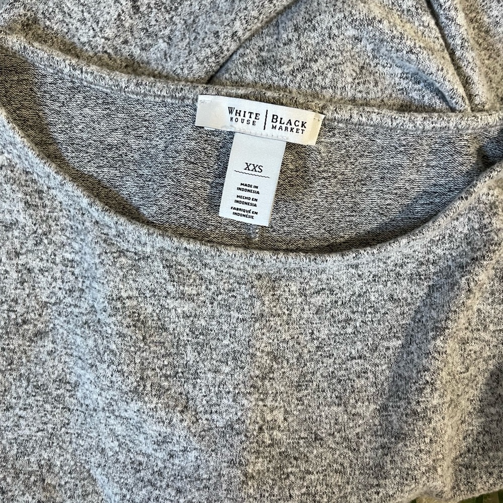 WHBM Ruffle Sleeve Grey Sweater - Picture 4 of 4